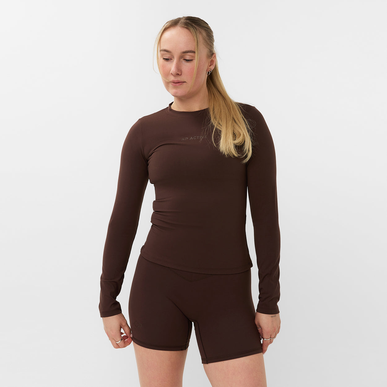 V-SHAPE LONGSLEEVE BROWN – KP Active