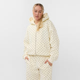 POLKA DOTS BEIGE ZIPPER