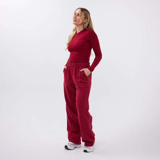 LONG SLEEVE BORDEAUX RED