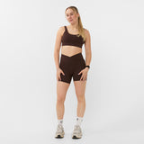V-SHAPE SHORT BROWN