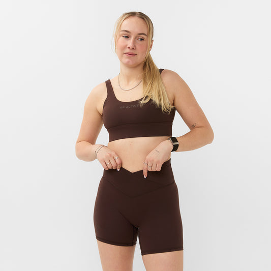 V-SHAPE BRA BROWN