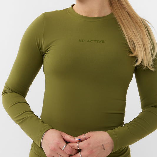 V-SHAPE LONGSLEEVE KHAKI