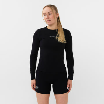 V-SHAPE LONGSLEEVE BLACK