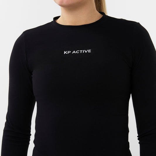 V-SHAPE LONGSLEEVE BLACK