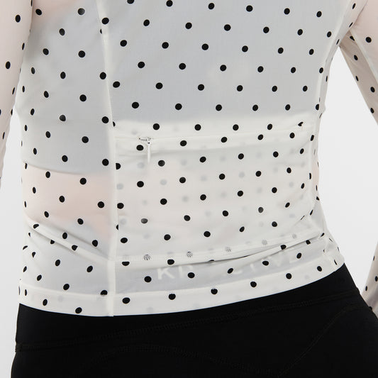MESH LONG SLEEVE POLKA DOTS