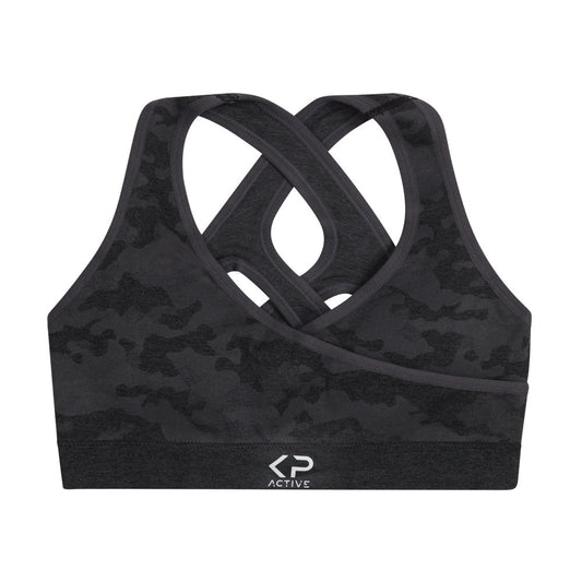 Sports Bra Camouflage Black